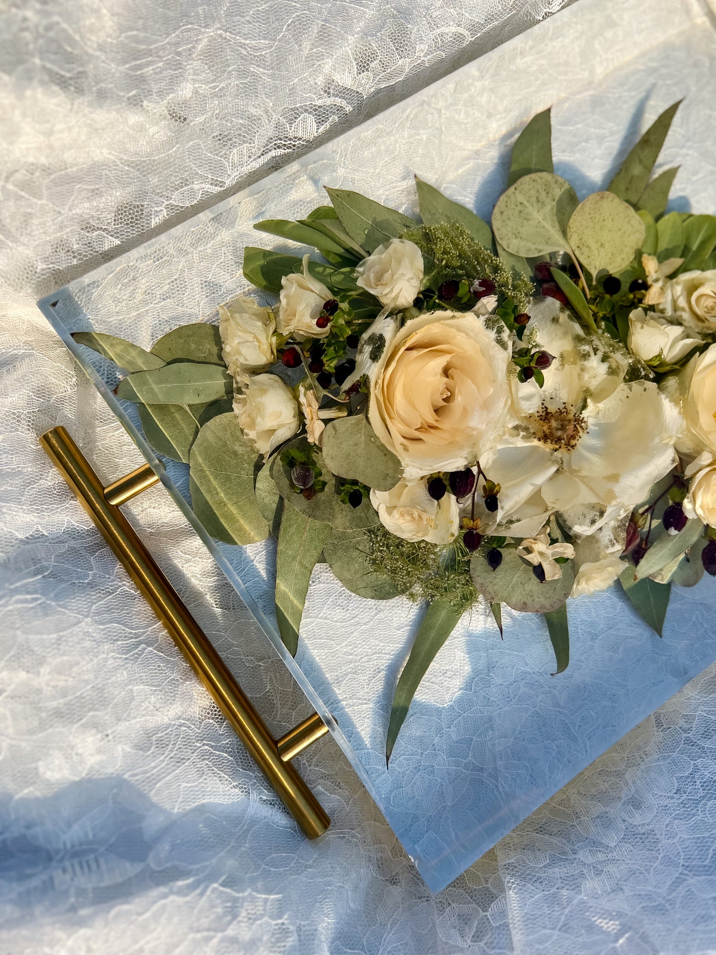 Serving Tray Resin Flower Preservation