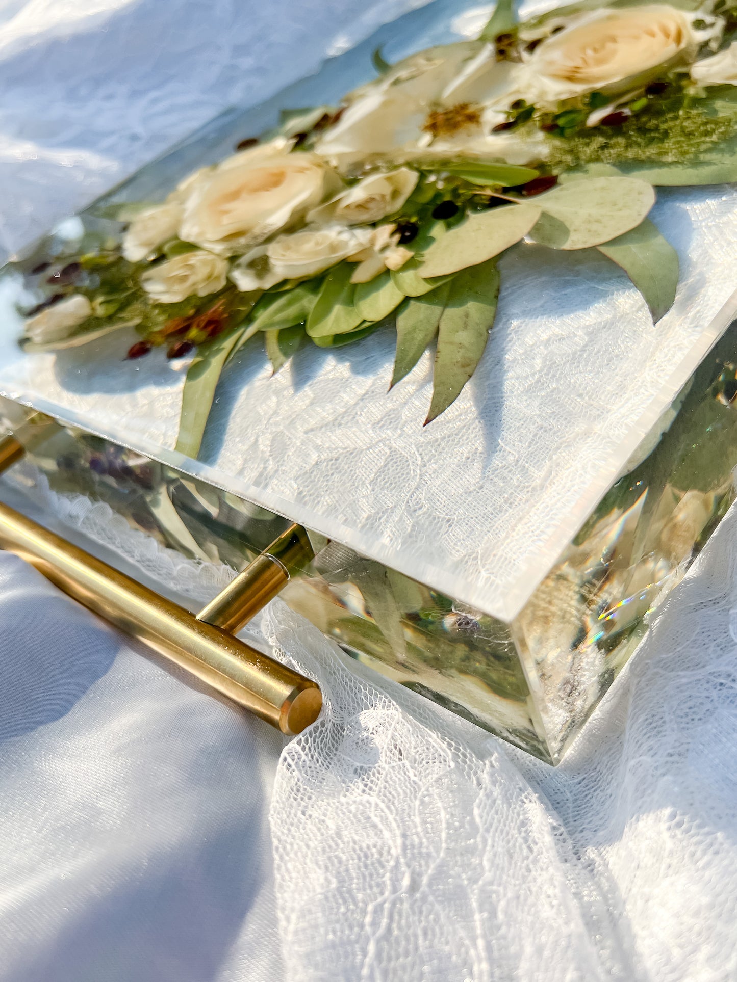 Serving Tray Resin Flower Preservation