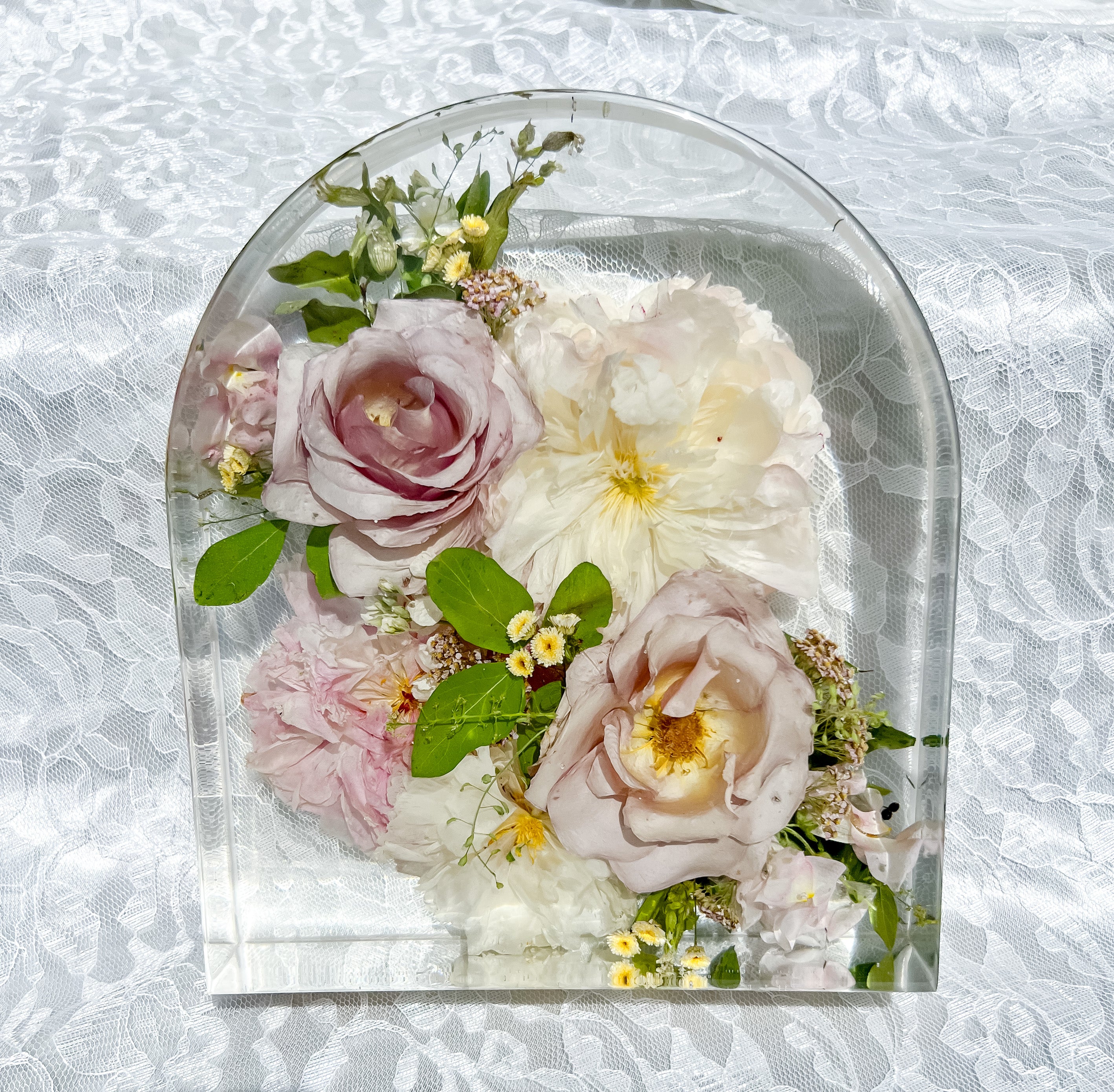 Custom Resin 7 Arch Floral Bouquet Preservation, Wedding Bouquet