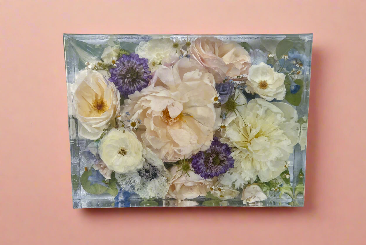 11" x 8" Rectangle Resin Flower Preservation